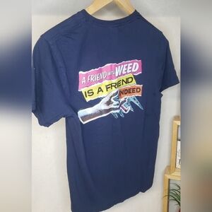 Graphic Tee with Weed Quote